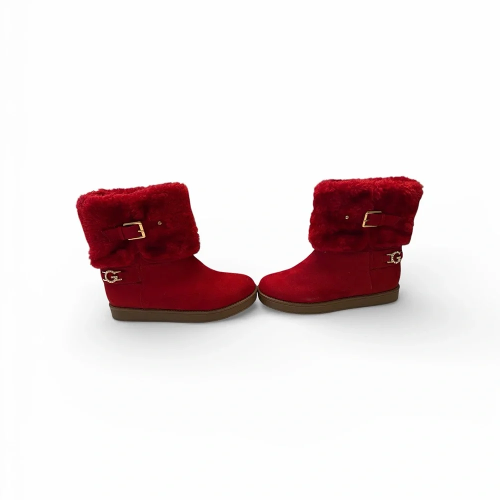 GBG Los Angeles Burgundy Ankle Booties - Picture 3 of 6